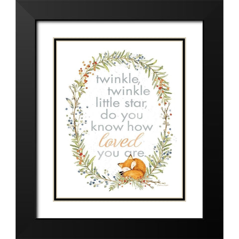 Twinkle Twinkle Black Modern Wood Framed Art Print with Double Matting by Marrott, Stephanie