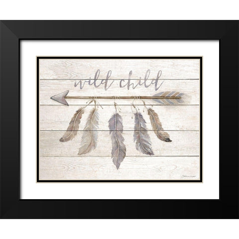Wild Child Black Modern Wood Framed Art Print with Double Matting by Marrott, Stephanie