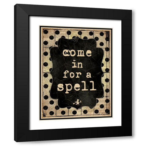 Spell Black Modern Wood Framed Art Print with Double Matting by Marrott, Stephanie