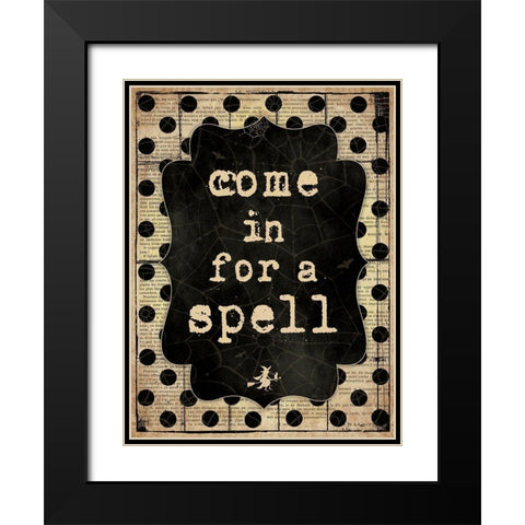 Spell Black Modern Wood Framed Art Print with Double Matting by Marrott, Stephanie