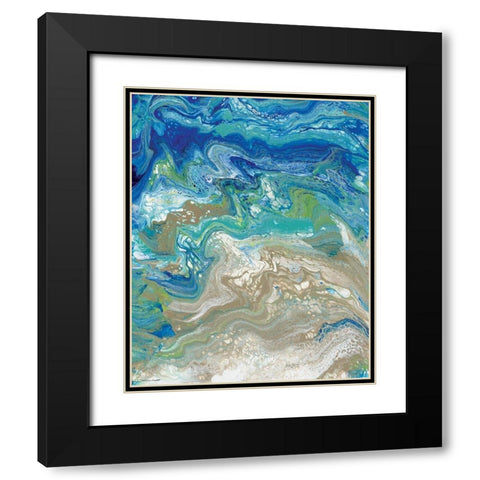 Coastal Waters Black Modern Wood Framed Art Print with Double Matting by Marrott, Stephanie