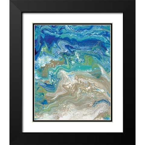 Coastal Waters Black Modern Wood Framed Art Print with Double Matting by Marrott, Stephanie