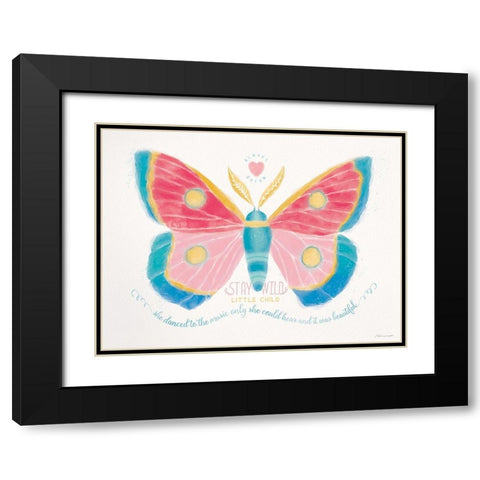Butterfly Colors Black Modern Wood Framed Art Print with Double Matting by Marrott, Stephanie