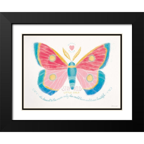 Butterfly Colors Black Modern Wood Framed Art Print with Double Matting by Marrott, Stephanie