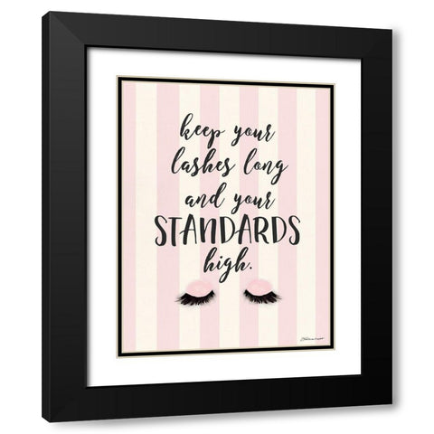Lashes Long Black Modern Wood Framed Art Print with Double Matting by Marrott, Stephanie
