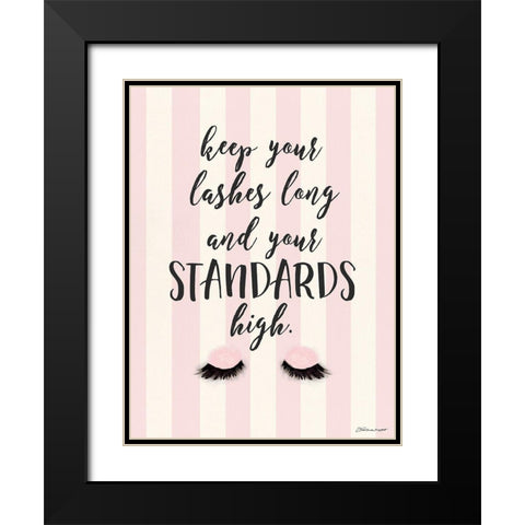 Lashes Long Black Modern Wood Framed Art Print with Double Matting by Marrott, Stephanie