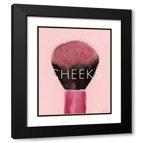 Cheeks Black Modern Wood Framed Art Print with Double Matting by Marrott, Stephanie