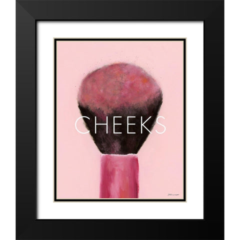 Cheeks Black Modern Wood Framed Art Print with Double Matting by Marrott, Stephanie