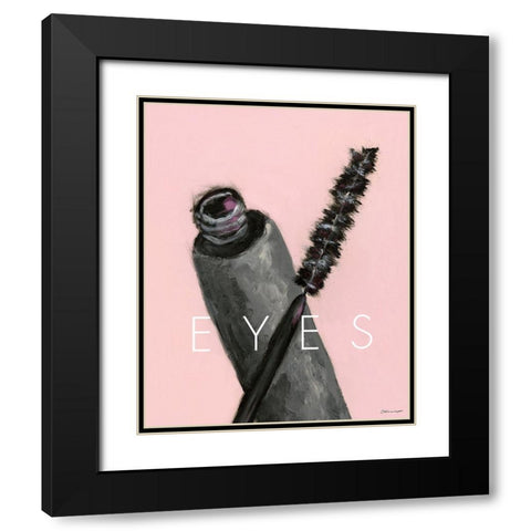 Eyes Black Modern Wood Framed Art Print with Double Matting by Marrott, Stephanie