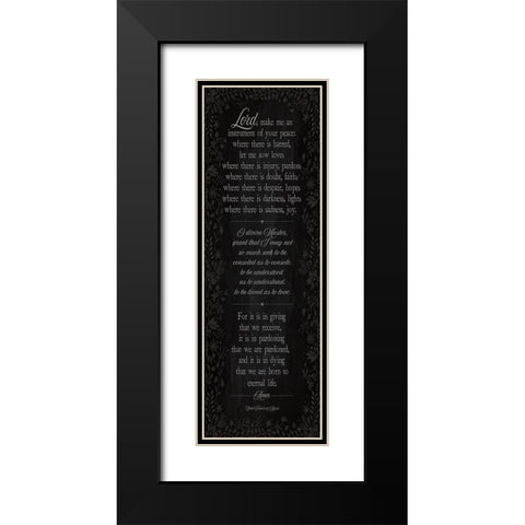 Prayer Of Peace Black Modern Wood Framed Art Print with Double Matting by Marrott, Stephanie