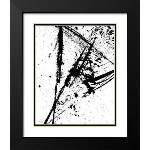 Riot In Black Black Modern Wood Framed Art Print with Double Matting by Marrott, Stephanie