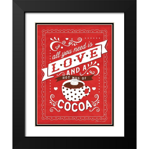 All You Need - Cocoa Black Modern Wood Framed Art Print with Double Matting by Marrott, Stephanie