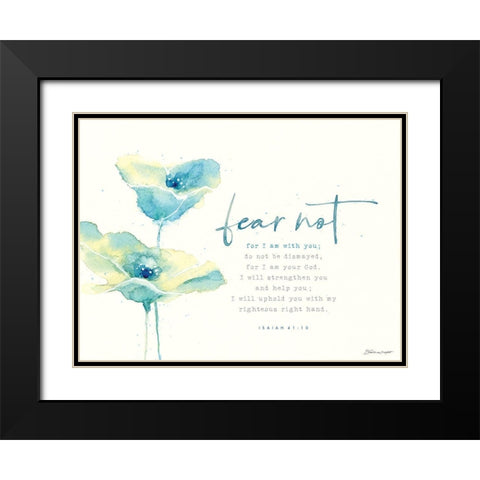 Fear Not Black Modern Wood Framed Art Print with Double Matting by Marrott, Stephanie