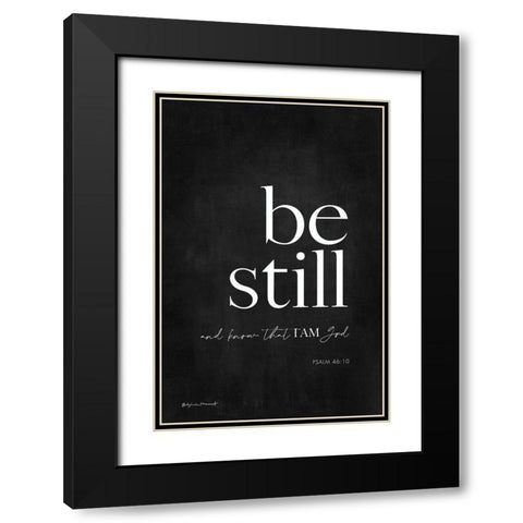 Be Still Black Modern Wood Framed Art Print with Double Matting by Marrott, Stephanie