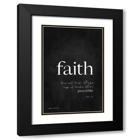 Faith Black Modern Wood Framed Art Print with Double Matting by Marrott, Stephanie