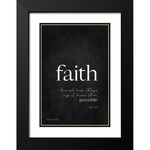Faith Black Modern Wood Framed Art Print with Double Matting by Marrott, Stephanie