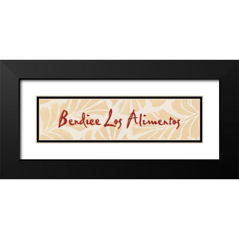 Bendice Los Alimentos Black Modern Wood Framed Art Print with Double Matting by Marrott, Stephanie