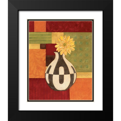 Abstract Floral I Black Modern Wood Framed Art Print with Double Matting by Marrott, Stephanie