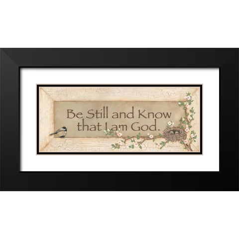 Be Still Black Modern Wood Framed Art Print with Double Matting by Marrott, Stephanie