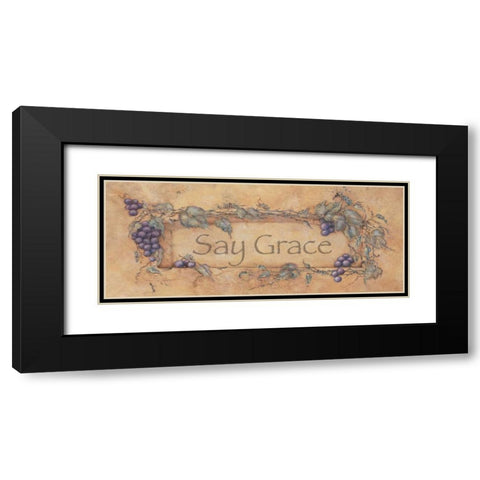 Say Grace Black Modern Wood Framed Art Print with Double Matting by Marrott, Stephanie