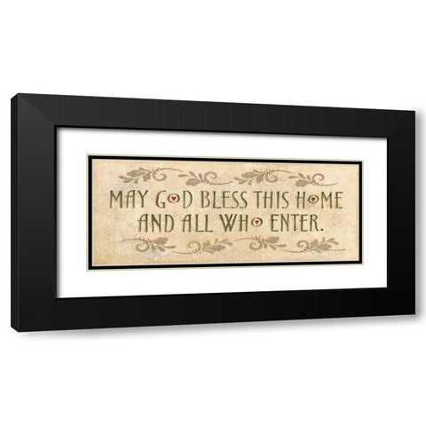 May God Bless This Hom Black Modern Wood Framed Art Print with Double Matting by Marrott, Stephanie