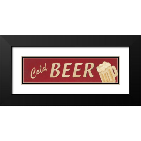 Cold Beer Black Modern Wood Framed Art Print with Double Matting by Marrott, Stephanie