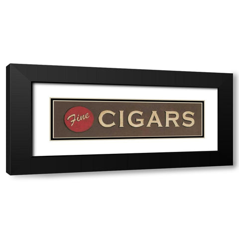 Fine Cigars Black Modern Wood Framed Art Print with Double Matting by Marrott, Stephanie