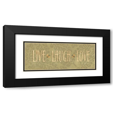 Live Laugh Love Black Modern Wood Framed Art Print with Double Matting by Marrott, Stephanie