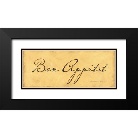 Bon Appetit Black Modern Wood Framed Art Print with Double Matting by Marrott, Stephanie