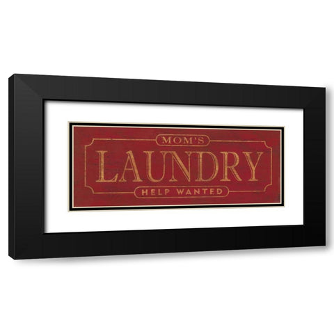 Laundry Black Modern Wood Framed Art Print with Double Matting by Marrott, Stephanie