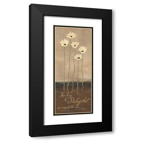Delight Black Modern Wood Framed Art Print with Double Matting by Marrott, Stephanie