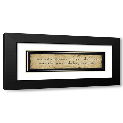 Ask Not Black Modern Wood Framed Art Print with Double Matting by Marrott, Stephanie