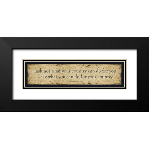Ask Not Black Modern Wood Framed Art Print with Double Matting by Marrott, Stephanie