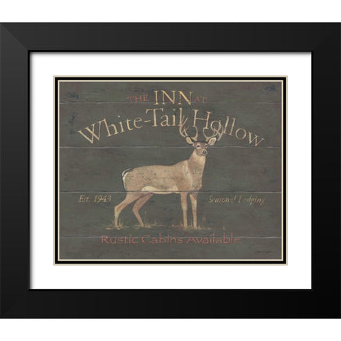 White Tail Hollow Black Modern Wood Framed Art Print with Double Matting by Marrott, Stephanie