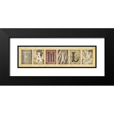 Family Black Modern Wood Framed Art Print with Double Matting by Marrott, Stephanie