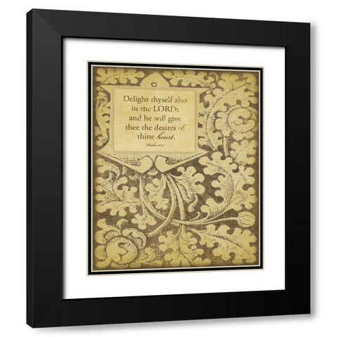 Delight Thyself Black Modern Wood Framed Art Print with Double Matting by Marrott, Stephanie