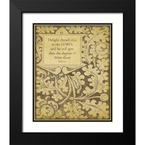 Delight Thyself Black Modern Wood Framed Art Print with Double Matting by Marrott, Stephanie
