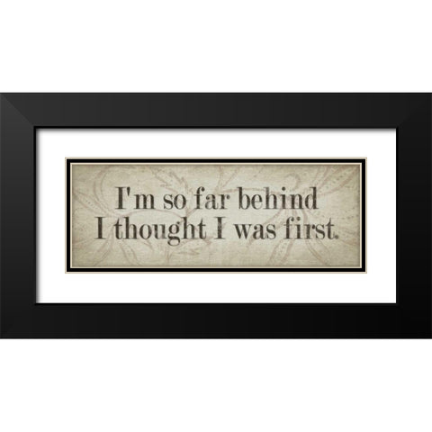 Im So Far Black Modern Wood Framed Art Print with Double Matting by Marrott, Stephanie