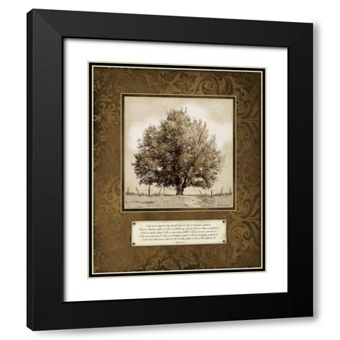 Life Is Black Modern Wood Framed Art Print with Double Matting by Marrott, Stephanie