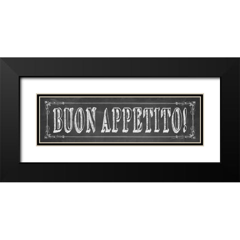 Buon Appetito Black Modern Wood Framed Art Print with Double Matting by Marrott, Stephanie