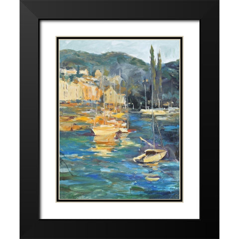 Harbor Side Black Modern Wood Framed Art Print with Double Matting by Stevens, Allayn