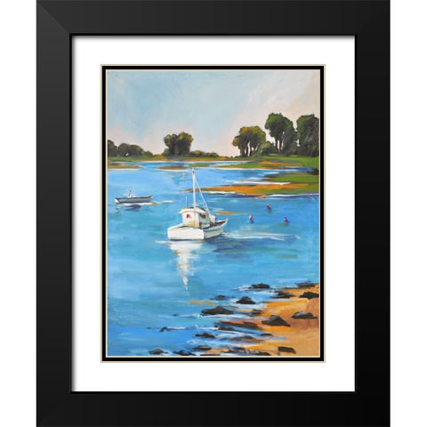 Low Tide Black Modern Wood Framed Art Print with Double Matting by Stevens, Allayn