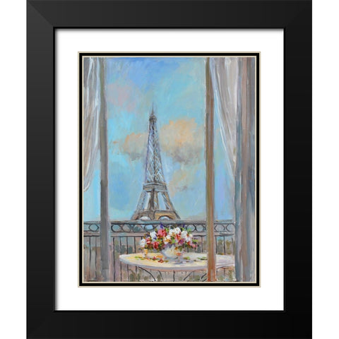 Tower View Black Modern Wood Framed Art Print with Double Matting by Stevens, Allayn