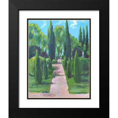 Lake Gardens Black Modern Wood Framed Art Print with Double Matting by Stevens, Allayn