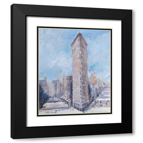 Flatiron Black Modern Wood Framed Art Print with Double Matting by Stevens, Allayn