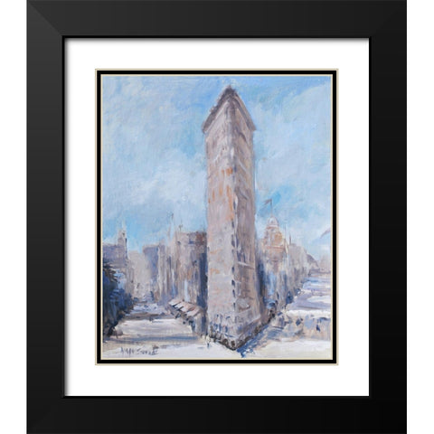 Flatiron Black Modern Wood Framed Art Print with Double Matting by Stevens, Allayn