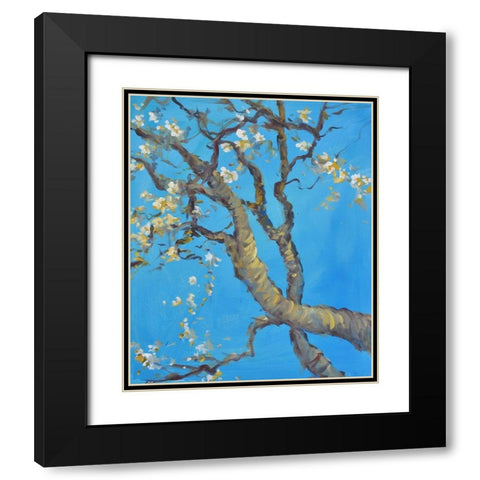Cherry Blossom -1 Black Modern Wood Framed Art Print with Double Matting by Stevens, Allayn