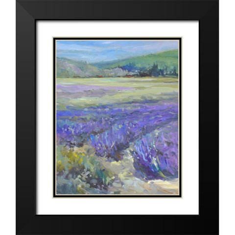 Lavender Black Modern Wood Framed Art Print with Double Matting by Stevens, Allayn