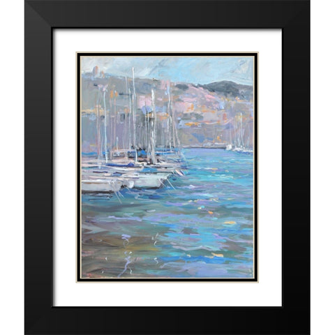 Marina Black Modern Wood Framed Art Print with Double Matting by Stevens, Allayn