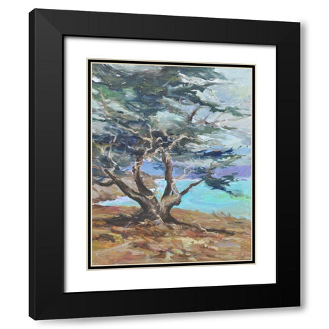 Lone Tree Black Modern Wood Framed Art Print with Double Matting by Stevens, Allayn
